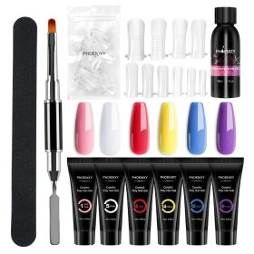Manicure Set Poly Extension Nail Kit Gel Nails Complete Kit Gel For Extension Semi Permanent UV Varnish Kit Nail Tools Sets
